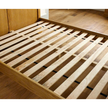 French - Kín Chân 1m4 x 2m : Giường Ngủ Gỗ Sồi - Tự Nhiên